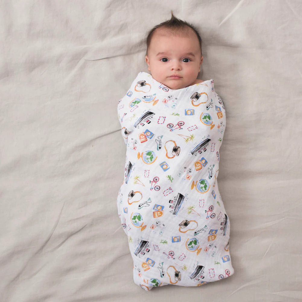 Aden + Anais Classic 4-Pack Muslin Swaddles - Around the World - Image 5