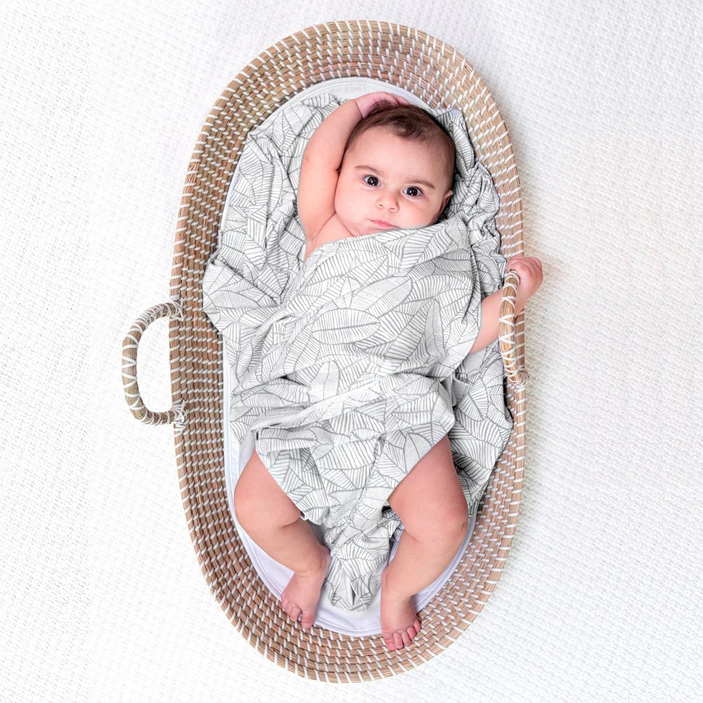 Aden + Anais Comfort Knit Swaddle Blanket - Zebra Plant - Image 4