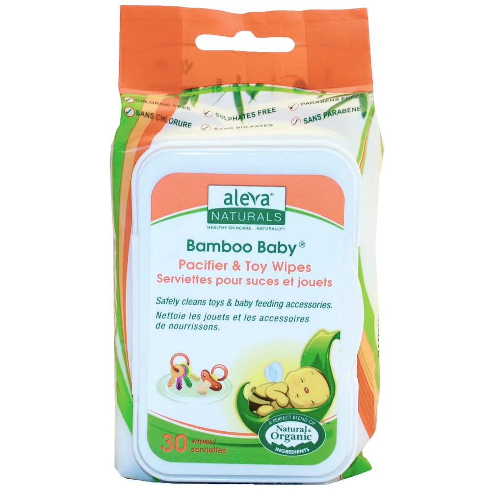 Aleva Naturals Bamboo Baby Pacifier & Toy Wipes - 30ct - Image 3