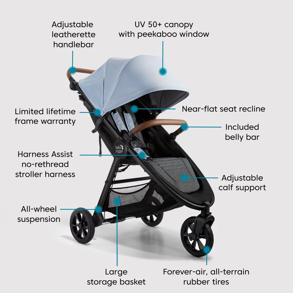 Baby Jogger City Mini GT2 Eco Stroller - Slate Fog - Image 3