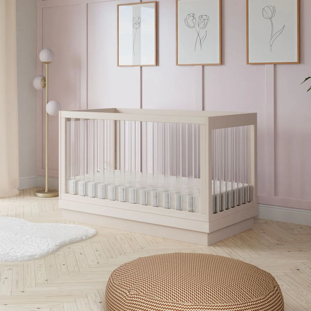 Babyletto Harlow Acrylic 3-in-1 Convertible Crib with Toddler Bed Conversion Kit - Image 6