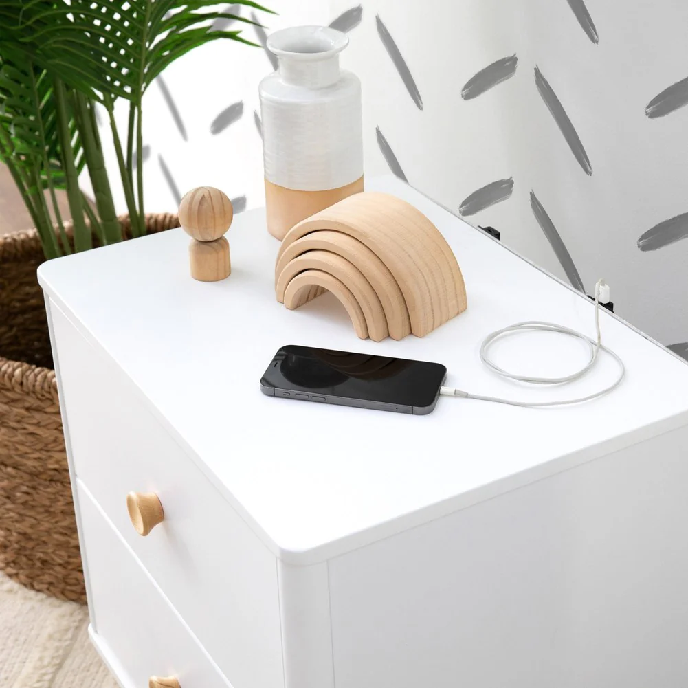 Babyletto Lolly Nightstand - White/Natural - Image 8