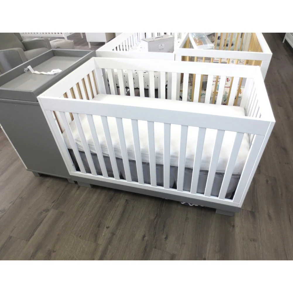 Babyletto Modo 2-Piece Crib and 3-Drawer Dresser Kit - Grey and White (Floor Model) - Image 3