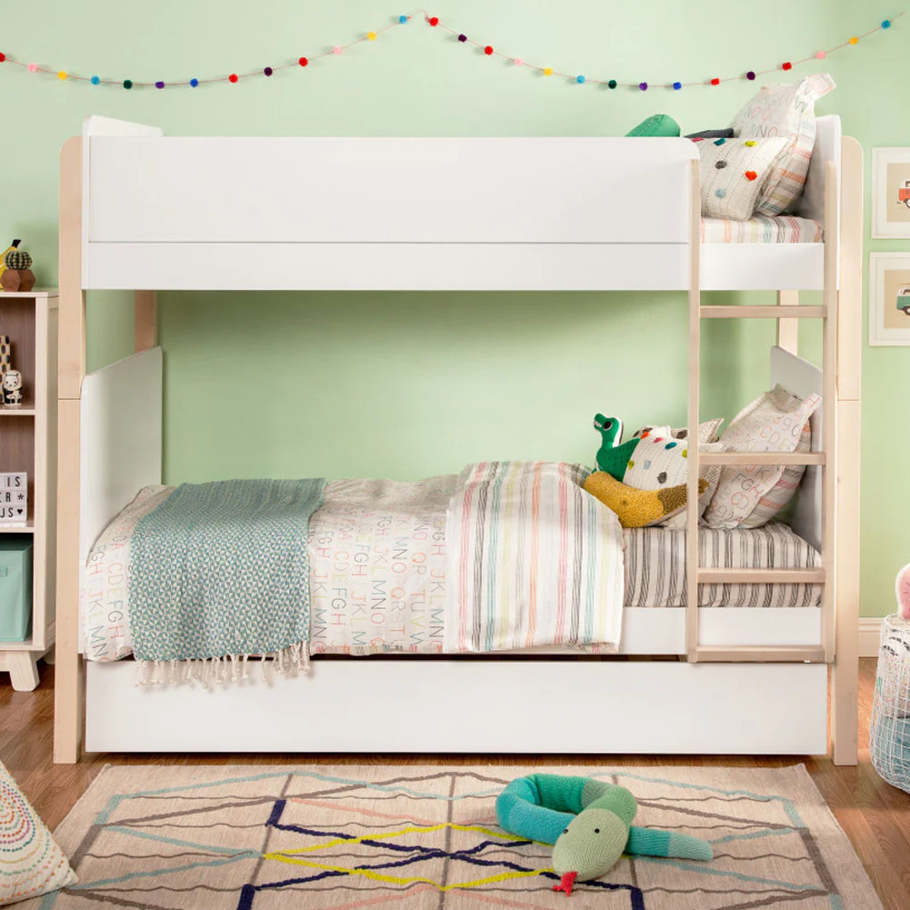 Babyletto TipToe Bunk Bed - White and Washed Natural - Image 11
