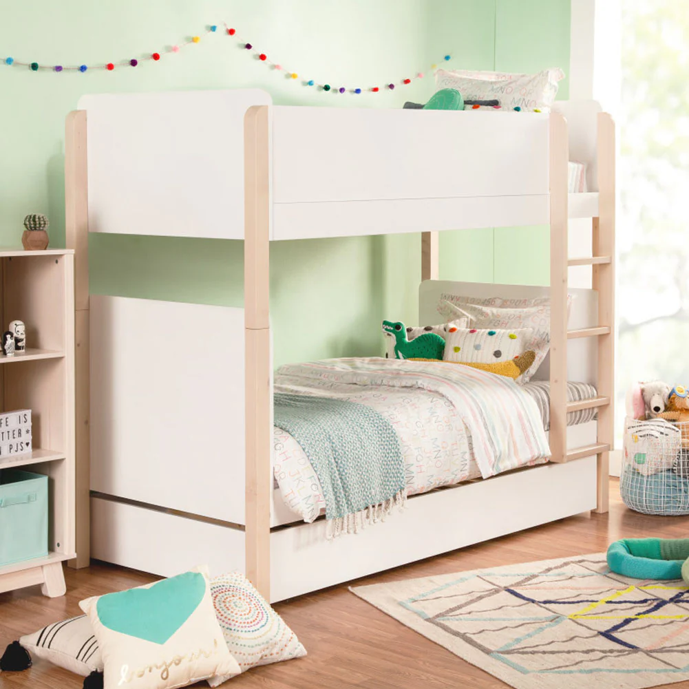 Babyletto TipToe Bunk Bed - White and Washed Natural - Image 12