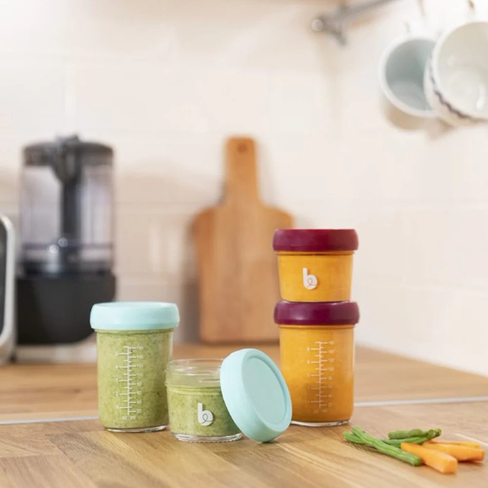 BabyMoov BabyBowls 4-Pack Glass Storage Containers Set - 4 x 8oz - Image 5
