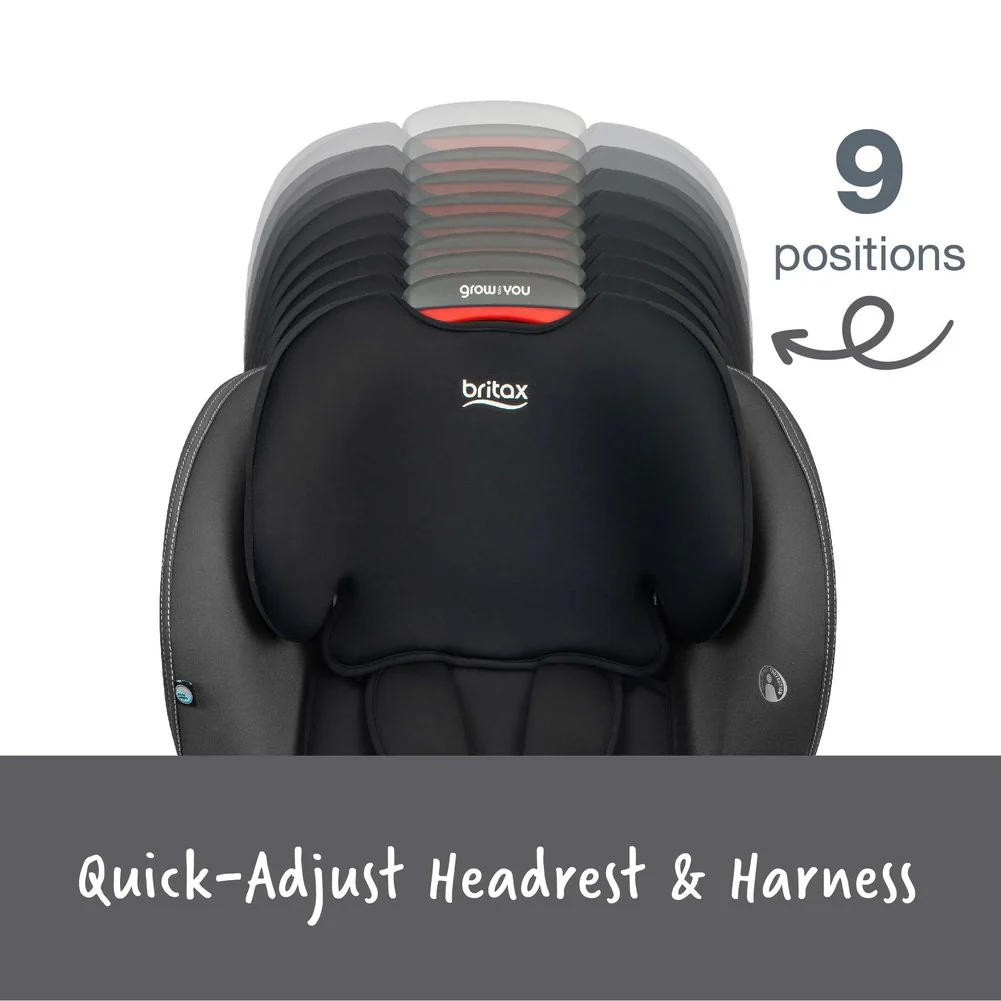 Britax Grow With You Harness-2-Booster Car Seat - Mod Black (SafeWash) - Image 10