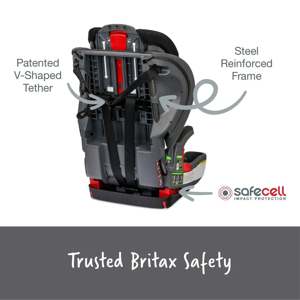 Britax Grow With You Harness-2-Booster Car Seat - Mod Black (SafeWash) - Image 7