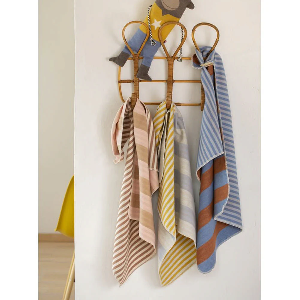 David Fussenegger JUWEL Baby Blanket - Pink Stripes/Solids - Image 3